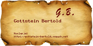 Gottstein Bertold névjegykártya